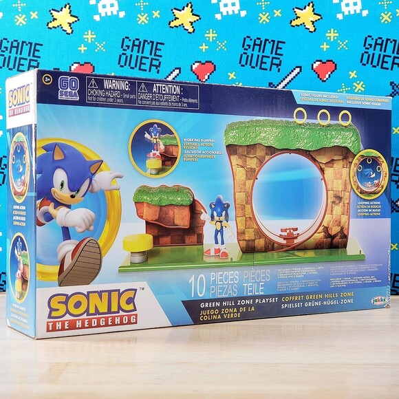 Sonic The Hedgehog GREEN HILL ZONE 10 Piece GO SEGA 2020 Playset Jakks Pacific - Picture 2 of 10